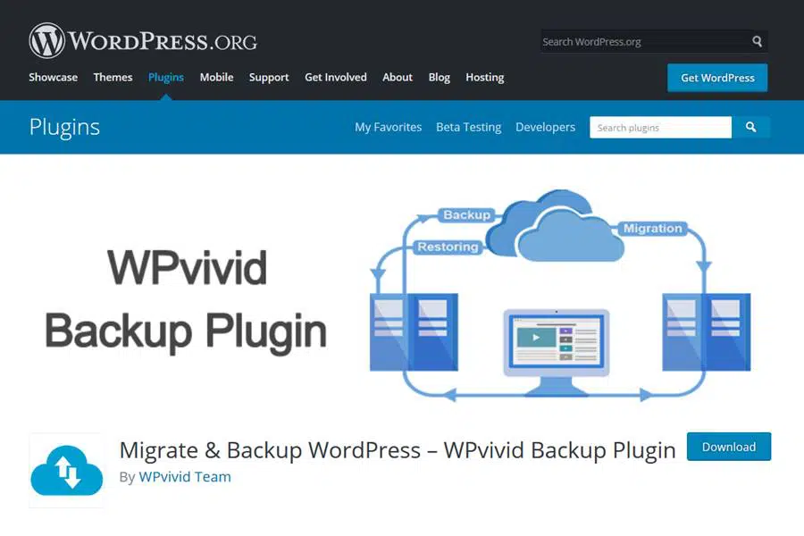 Wp Vivid Backup wordpress plugin