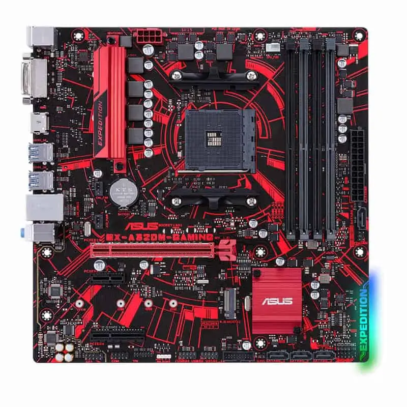 A computer motherboard with a CPU socket, RAM slots, and various connectors, highlighting the central role of the processor in PC architecture.